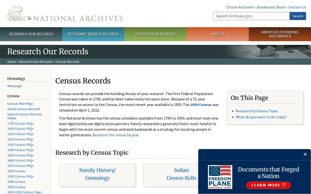 Contra Costa County previous residents federal census research